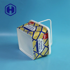 Κενό μπισκότο 3L πρόχειρων φαγητών που συσκευάζει το τετραγωνικό πλαστικό κιβώτιο με τη λαβή καπακιών