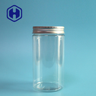 Στρογγυλό διαφανές πλαστικό βάζο πρόχειρων φαγητών κατ' ευθείαν 70mm με την κάλυψη 490ml αργιλίου