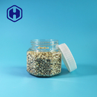 Μικρά εξαγωνικά βάζα τροφίμων 190ml κενά πλαστικά με τη συσκευασία φασολιών ρυζιού φυστικιών γλυκών καπακιών