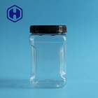 ελεύθερο τετραγωνικό πλαστικό βάζο πιασιμάτων 850ml Bpa με τη συσκευασία τροφίμων της PET καπακιών