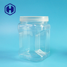Stackable βάζα πιασιμάτων του Mason PET τετραγωνικά σαφή πλαστικά με τη στρογγυλή συσκευασία τροφίμων μπισκότων καπακιών