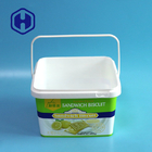 Περιβαλλοντικά φιλικά IML πλαστικά δοχεία Custom Square 2L πλαστικό κουτί συσκευασίας μπισκότων