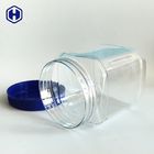 Διαφανή τετραγωνικά ευρέα τοπ βάζα βιδών στοματικών πλαστικά βάζων εύρωστα πλαστικά