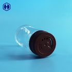Διαφανές πλαστικό βάζο καρυκευμάτων με το περιστροφικό τοπ καπάκι τριών τρυπών τύπων