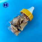 χαριτωμένα πλαστικά βάζα καραμελών 540ml Bpa ελεύθερα συσκευάζοντας με τα καπάκια
