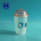 Πλαστικό φλυτζάνι τσαγιού φυσαλίδων γάλακτος μορφής του U εκτύπωσης συνήθειας IML PP για τον κρύο καφέ χυμού