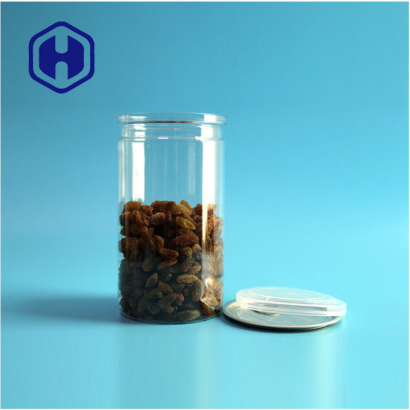 500 ml Προσαρμόστε τα σχέδια Σνακ Τροφίμων Επαναχρησιμοποιήσιμα πλαστικά κονσέρβα PET για συσκευασία τροφίμων