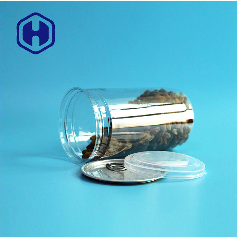 500 ml Προσαρμόστε τα σχέδια Σνακ Τροφίμων Επαναχρησιμοποιήσιμα πλαστικά κονσέρβα PET για συσκευασία τροφίμων