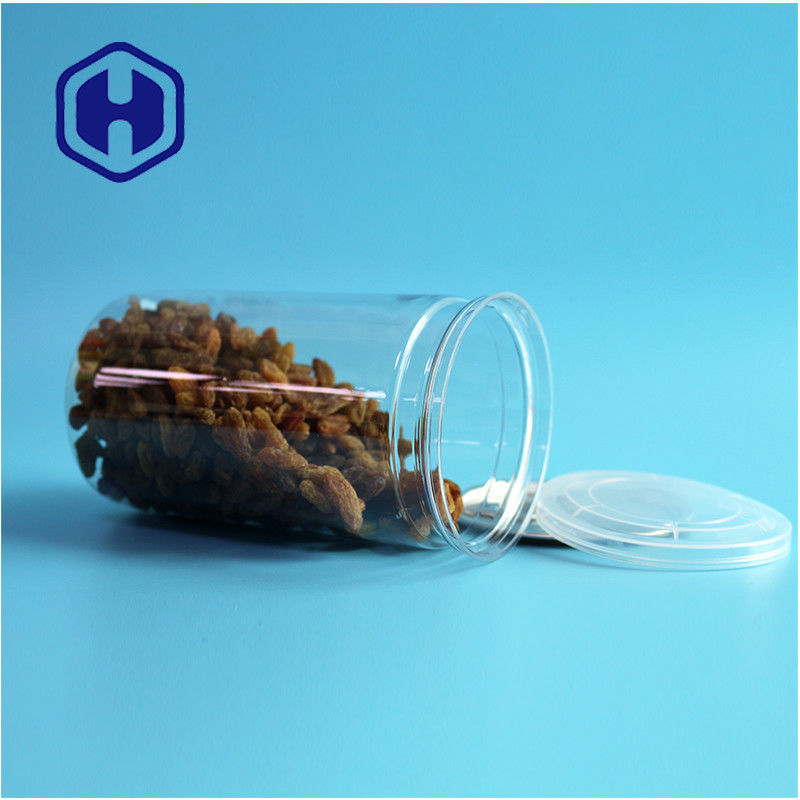 500 ml Προσαρμόστε τα σχέδια Σνακ Τροφίμων Επαναχρησιμοποιήσιμα πλαστικά κονσέρβα PET για συσκευασία τροφίμων