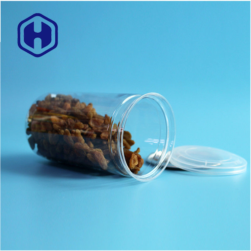 500 ml Προσαρμόστε τα σχέδια Σνακ Τροφίμων Επαναχρησιμοποιήσιμα πλαστικά κονσέρβα PET για συσκευασία τροφίμων