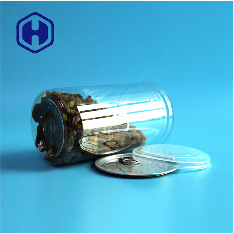 500 ml Προσαρμόστε τα σχέδια Σνακ Τροφίμων Επαναχρησιμοποιήσιμα πλαστικά κονσέρβα PET για συσκευασία τροφίμων