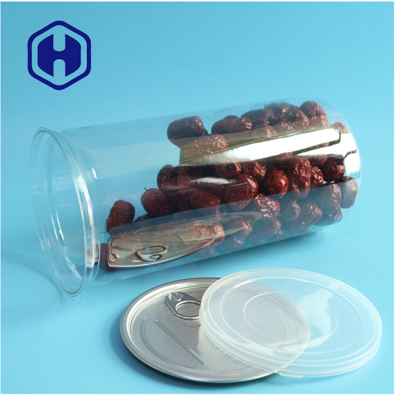 1400ml Μεγάλα καλαμπόκια διαφανή πλαστική διαφανή κονσέρβες PET με εύκολο ανοιχτό άκρο