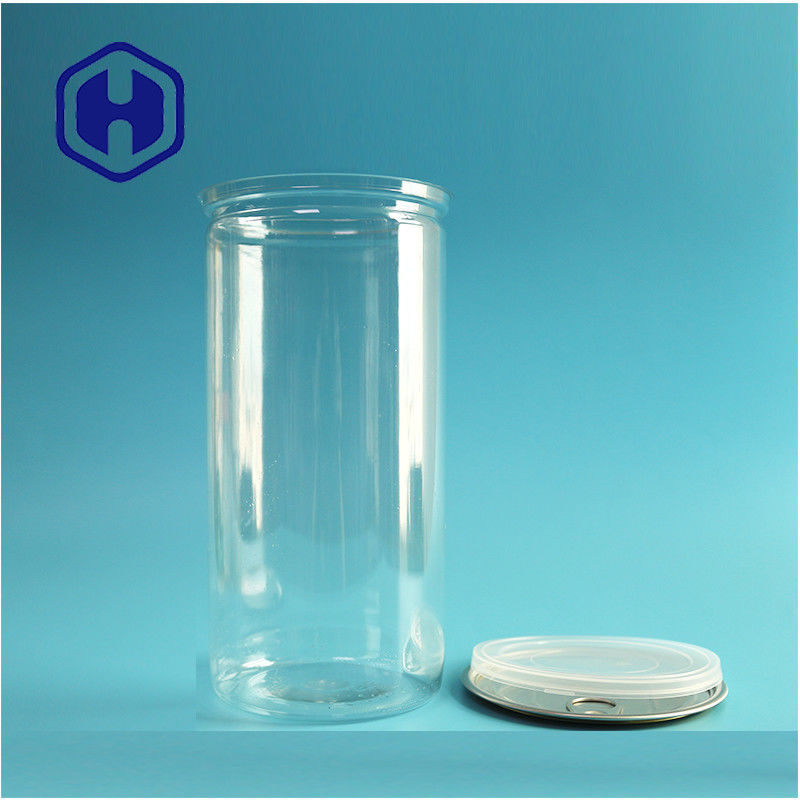 1400ml Μεγάλα καλαμπόκια διαφανή πλαστική διαφανή κονσέρβες PET με εύκολο ανοιχτό άκρο