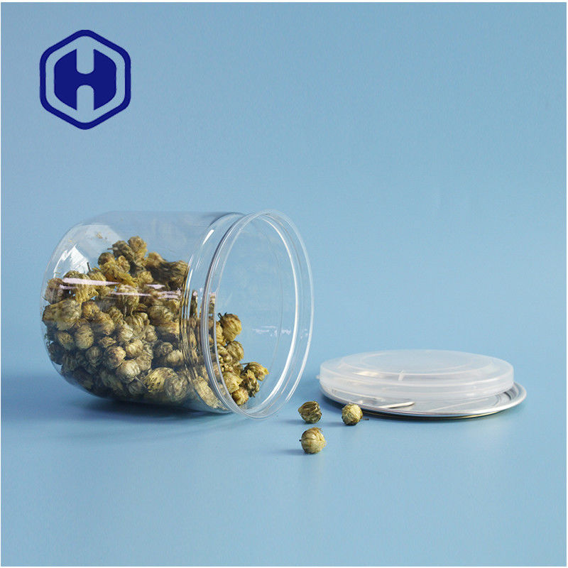 Συσκευές σούπερ μάρκετ Αερόστεγοι διαρροές PET πλαστικές κονσέρβες για μπισκότα με εύκολα ανοιχτά καπάκια