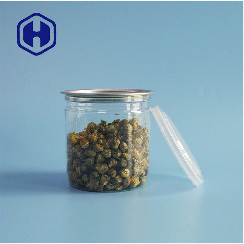 Συσκευές σούπερ μάρκετ Αερόστεγοι διαρροές PET πλαστικές κονσέρβες για μπισκότα με εύκολα ανοιχτά καπάκια