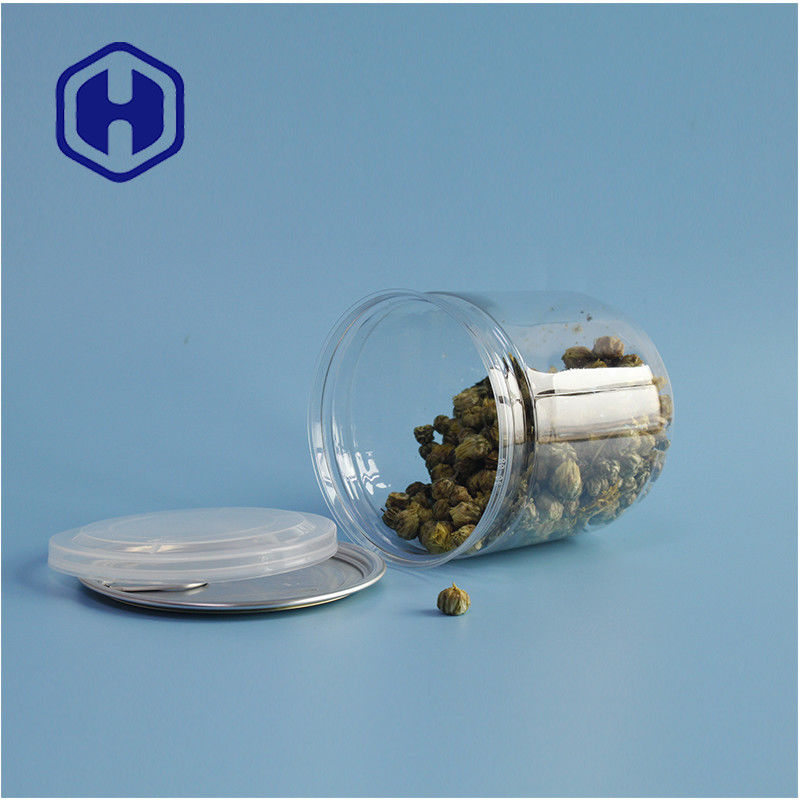 Συσκευές σούπερ μάρκετ Αερόστεγοι διαρροές PET πλαστικές κονσέρβες για μπισκότα με εύκολα ανοιχτά καπάκια