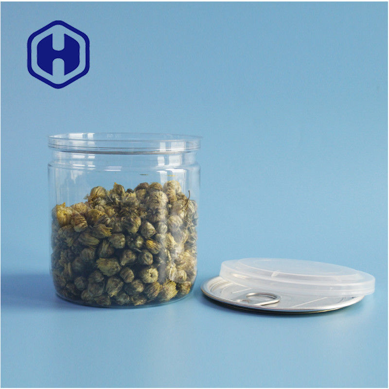 Συσκευές σούπερ μάρκετ Αερόστεγοι διαρροές PET πλαστικές κονσέρβες για μπισκότα με εύκολα ανοιχτά καπάκια