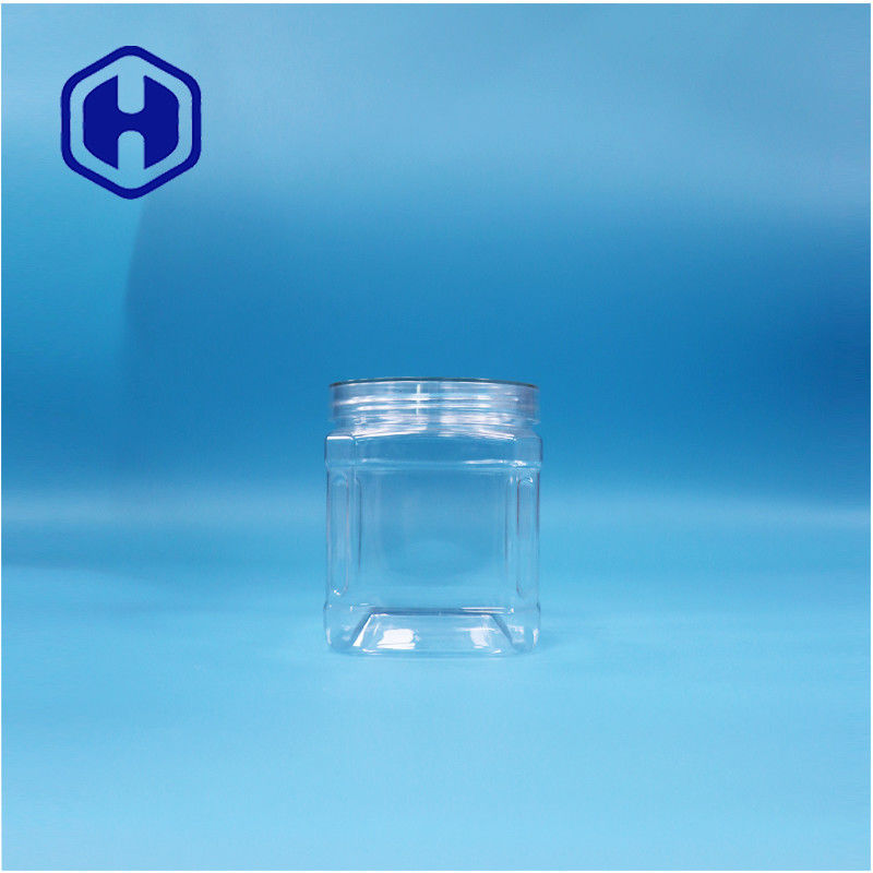 Διαφανές τετράγωνο πλαστικό PET Φαγητά καρύδια Ζάχαρη Καραμέλες Τσίχλα Μπισκότα Βουτυράκια