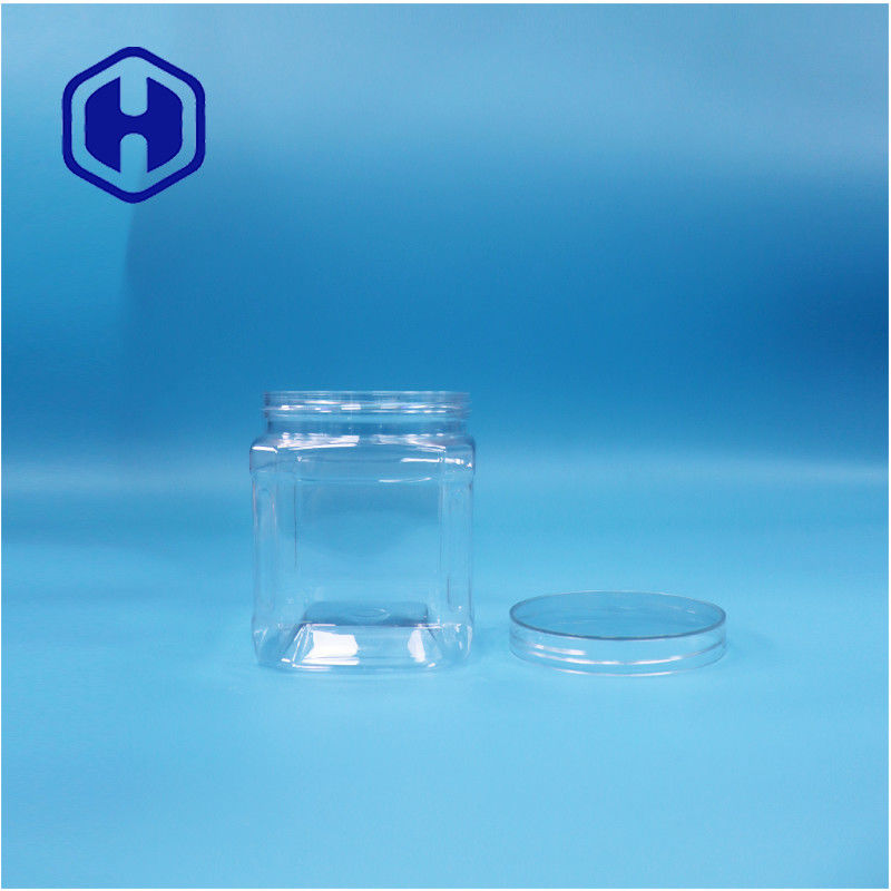 Διαφανές τετράγωνο πλαστικό PET Φαγητά καρύδια Ζάχαρη Καραμέλες Τσίχλα Μπισκότα Βουτυράκια