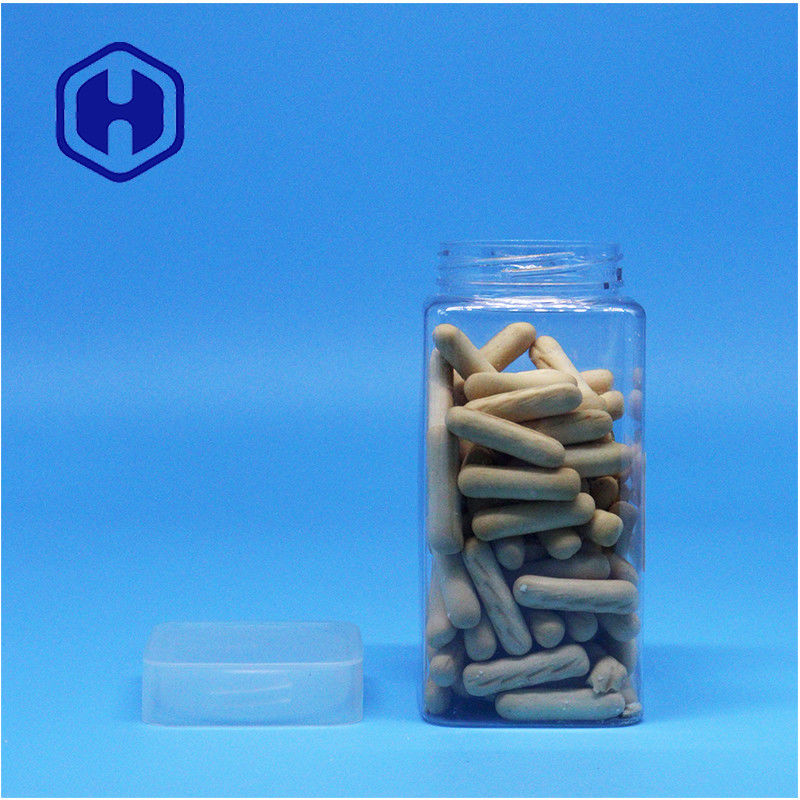 Διαφανές τετράγωνο φυστικοβούτυρο ζελέ τσαγιού φύλλου φιστίκι πλαστικό PET βάζα επίπεδο βίδα επάνω κάλυμμα