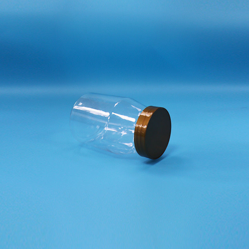 Διαυγές στρογγυλό πλατύ στόμα μπισκότο γλυκά μωρό τροφή φόρτωση PET πλαστικό βάζο καπάκι βίδα