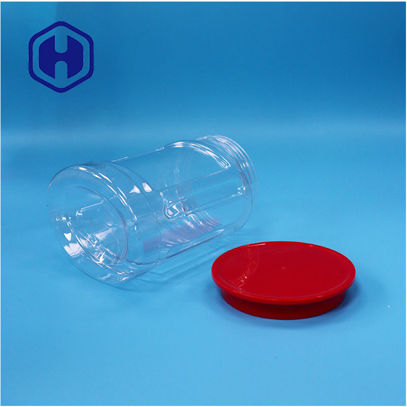 Οβάλ διαφανές πλαστικό καρύδια καραμέλες πιπέρι μπισκότα παιδική τροφή βάζο βρόχο καπάκι