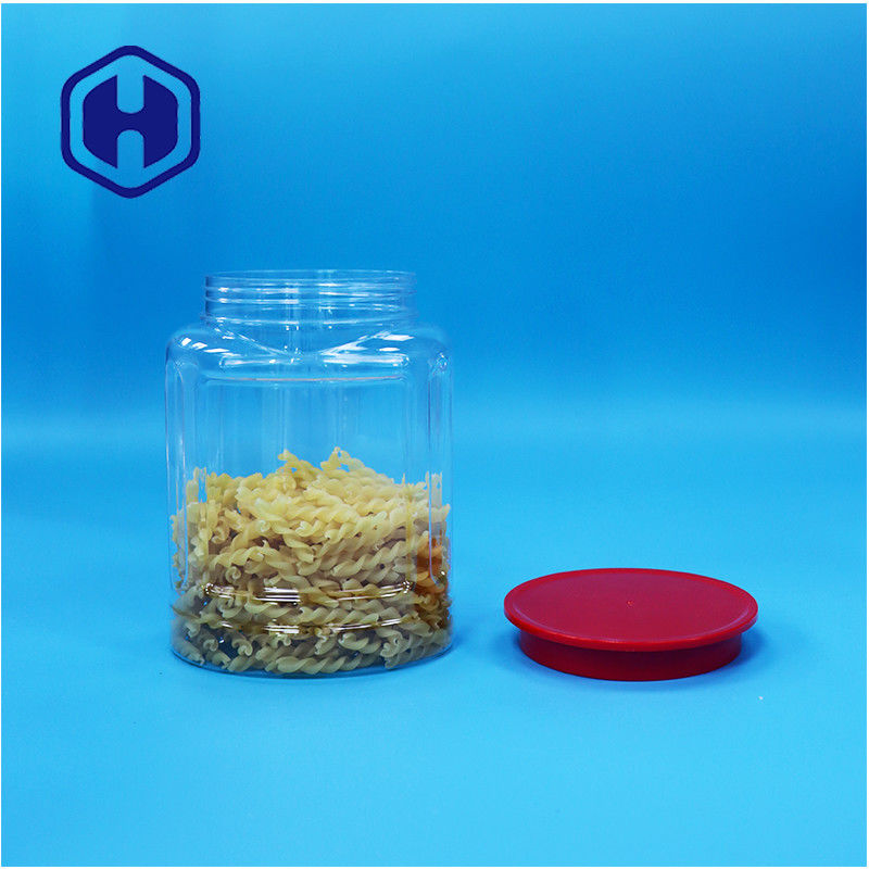 Οβάλ διαφανές πλαστικό καρύδια καραμέλες πιπέρι μπισκότα παιδική τροφή βάζο βρόχο καπάκι