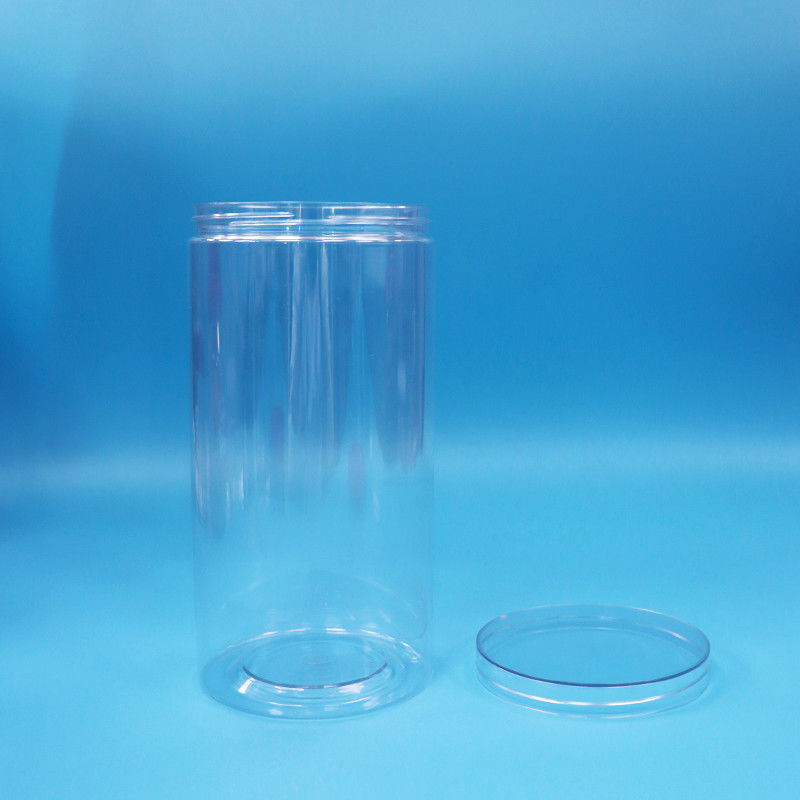 Τροφική ποιότητα Διαυγές κύλινδρο PET Στρογγυλό πλαστικό γλυκά μπισκότα Γάζα τροφίμων βίδα Διαυγές κάλυμμα