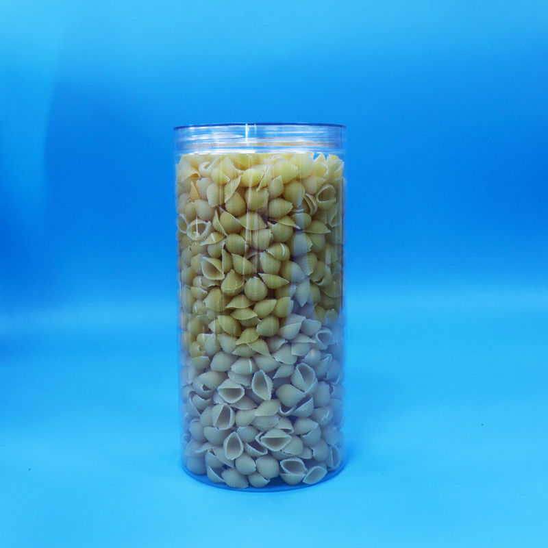 Τροφική ποιότητα Διαυγές κύλινδρο PET Στρογγυλό πλαστικό γλυκά μπισκότα Γάζα τροφίμων βίδα Διαυγές κάλυμμα