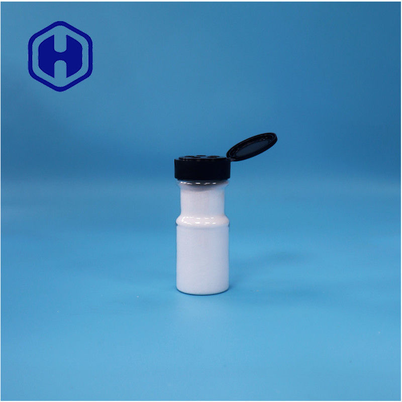 Διαφανές στρογγυλό πλαστικό αλάτι αραβοσίτου άμυλα τροφική ποιότητα μπαχαρικά βάζο Flip Top Cap