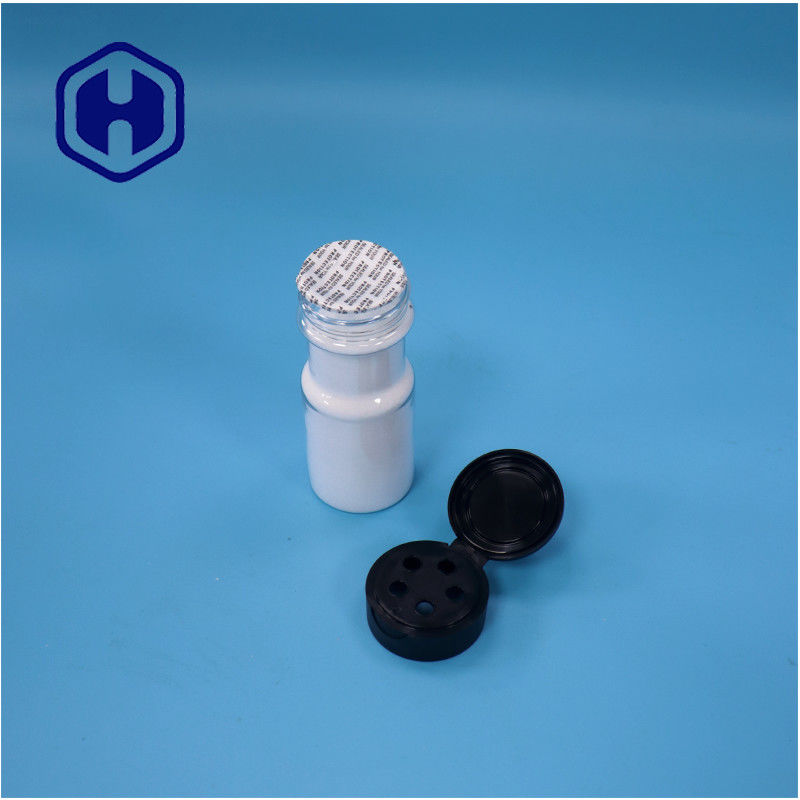 Διαφανές στρογγυλό πλαστικό αλάτι αραβοσίτου άμυλα τροφική ποιότητα μπαχαρικά βάζο Flip Top Cap