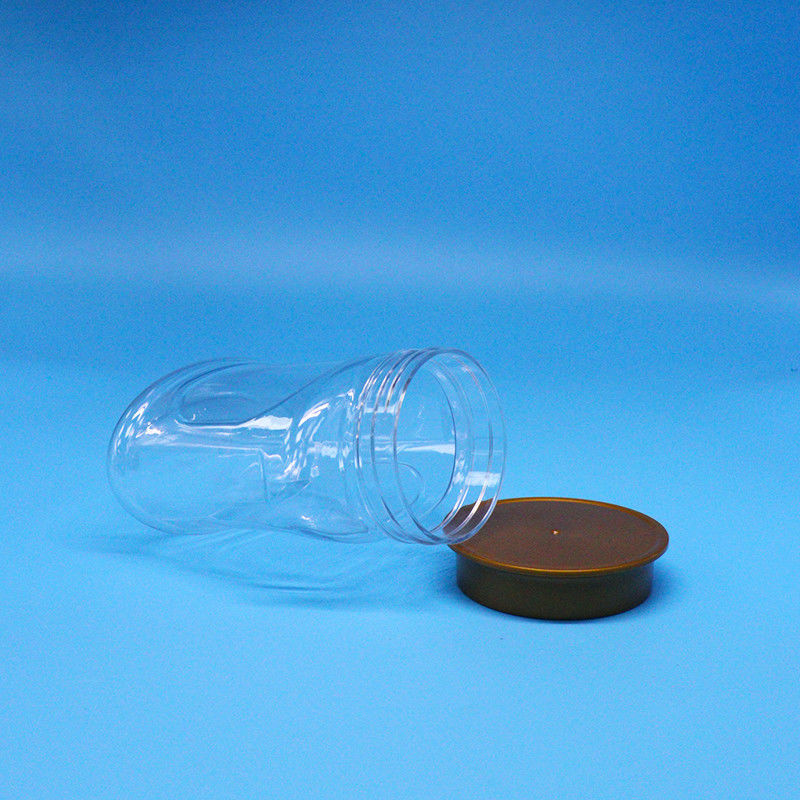 Διαφανές γλυκό μπισκότο κενό αεροστεγείς καρποί PET Τροφική ποιότητα πλαστικό βάζο βιδωτό κάλυμμα για τα τρόφιμα