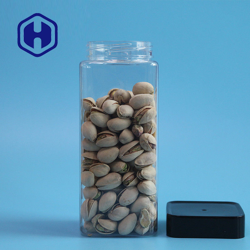 Καθαρίστε το κενό διαρροών ρύζι μπισκότων βάζων απόδειξης πλαστικό που συσκευάζει το τετραγωνικό βάζο της PET τροφίμων 555ml