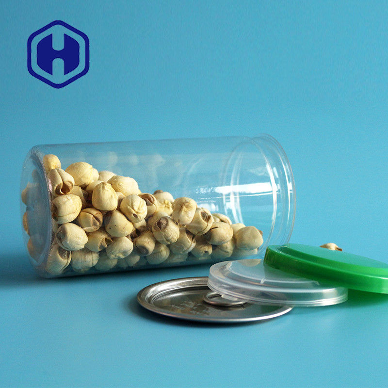 εύκολο ανοικτό τέλος PET φραγμών μπισκότων σοκολάτας σπόρων δοχείων 211# 440ml το σαφές πλαστικό μπορεί