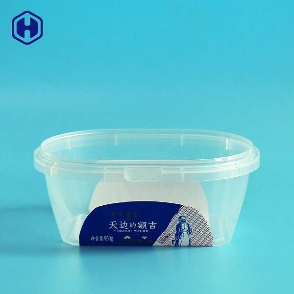 Τετραγωνικά πλαστικά εμπορευματοκιβώτια τροφίμων βαθμού τροφίμων με προσαρμοσμένη την κάλυψη εκτύπωση