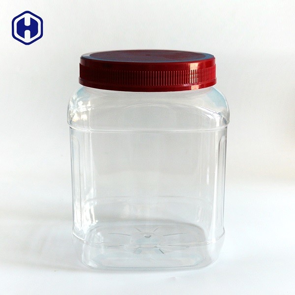 Τα σαφή τετραγωνικά ευρέα στοματικά πλαστικά βάζα ανάμιξαν την ξηρά συσκευασία καρυδιών των δυτικών ανακαρδίων
