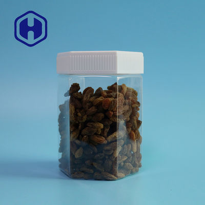 Εξαγωνικό πλαστικό βάζο απόδειξης διαρροών 23oz 680ml με τα καπάκια βιδών