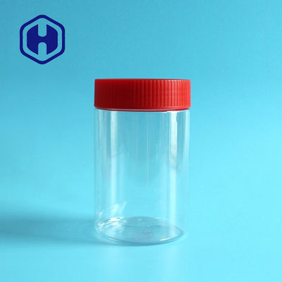 Κουζίνα γύρω από το πλαστικό PET βάζο 475ml με το κίτρινο κόκκινο καφετί χρώμα καπακιών