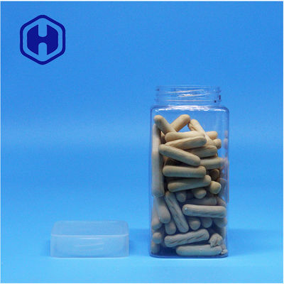 Διαφανές τετράγωνο φυστικοβούτυρο ζελέ τσαγιού φύλλου φιστίκι πλαστικό PET βάζα επίπεδο βίδα επάνω κάλυμμα