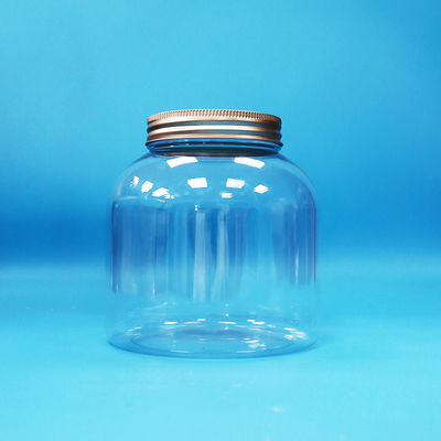 Διαφανή πλαστική PET στρογγυλή γλυκά Γάζες καθημερινής διατροφής με καπάκια από αλουμίνιο