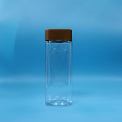 Φθηνό Κενό ΠΕΤ Διαφανές Ευρύ στόμα ορθογώνιο πλαστικό καραμέλες καρύδια βάζο καπάκι βίδα