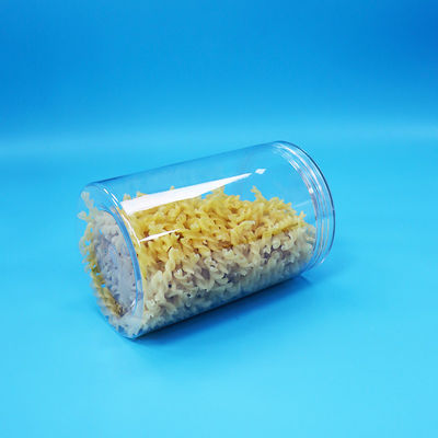 Διαφανές Κύλινδρο Γλυκών Τροφίμων Στρογγυλό ΠΕΤ πλαστικό βάζο Τροφικής ποιότητας Διαφανές καπάκι με βίδα