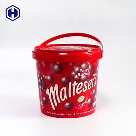 Τροφίμων ασφαλής IML συσκευασία μπισκότων σοκολάτας κάδων 1340ml ζωηρόχρωμη