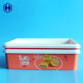 Τετραγωνική Stackable πλαστική PP IML κιβωτίων συσκευασία κέικ φεγγαριών εμπορευματοκιβωτίων μαλακή