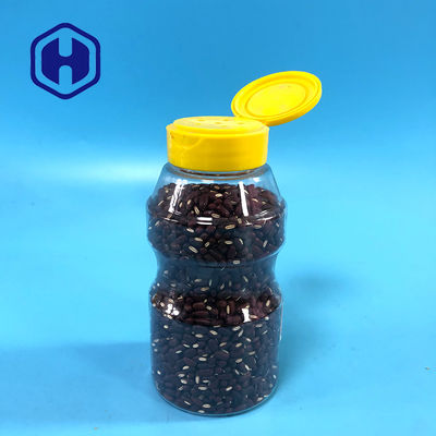 Αεροστεγές στρογγυλό 300ml 10oz πλαστικό βάζο καρυκευμάτων συνήθειας διαφανές