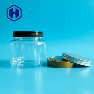 25OZ 750ml γύρω από τα μπισκότα καθαρίζει το πλαστικό βάζο μπισκότων με το καπάκι βιδών