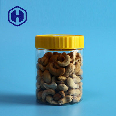 Bpa ελεύθερος καρυδιών διαρροών διαφανής ευθύς PET απόδειξης πλαστικός κύκλος βάζων 350ml με το καπάκι