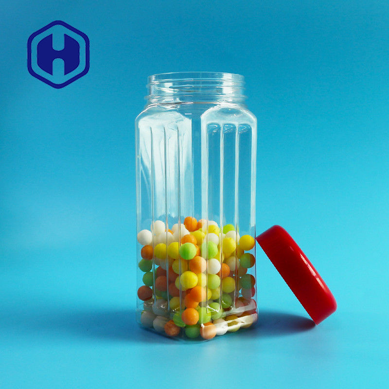 171mm ύψους της PET τετραγωνική βάζων μαζική καρυδιών κάλυψη ξηρών λαχανικών 560ml τσαγιού των δυτικών ανακαρδίων Scented πλαστική