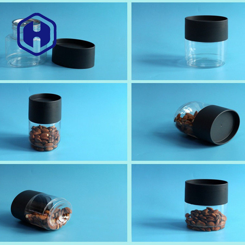Συνήθειας πλαστικό συσκευάζοντας βάζων 13oz επίπεδο ωοειδές κασσίτερου εμπορευματοκιβώτιο αποθήκευσης της PET φρούτων δοχείων ξηρό