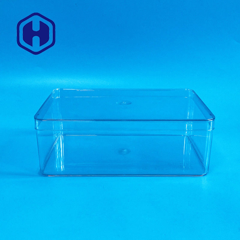 1180 ml ΠΕΤ συσκευαζόμενο κουτί για μία φορά Μεγάλο μέγεθος Τετράγωνο πλαστικό συσκευαζόμενο κουτί σοκολάτας